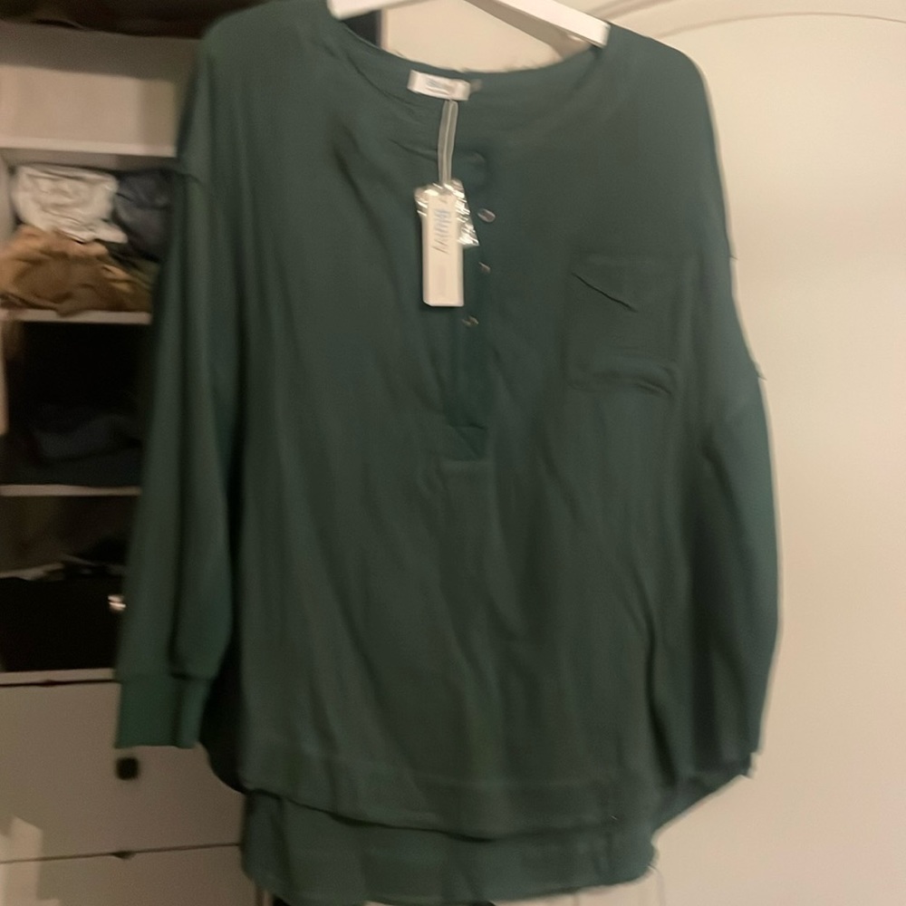 Bluivy oversized s/m tunic - brand nwt / green